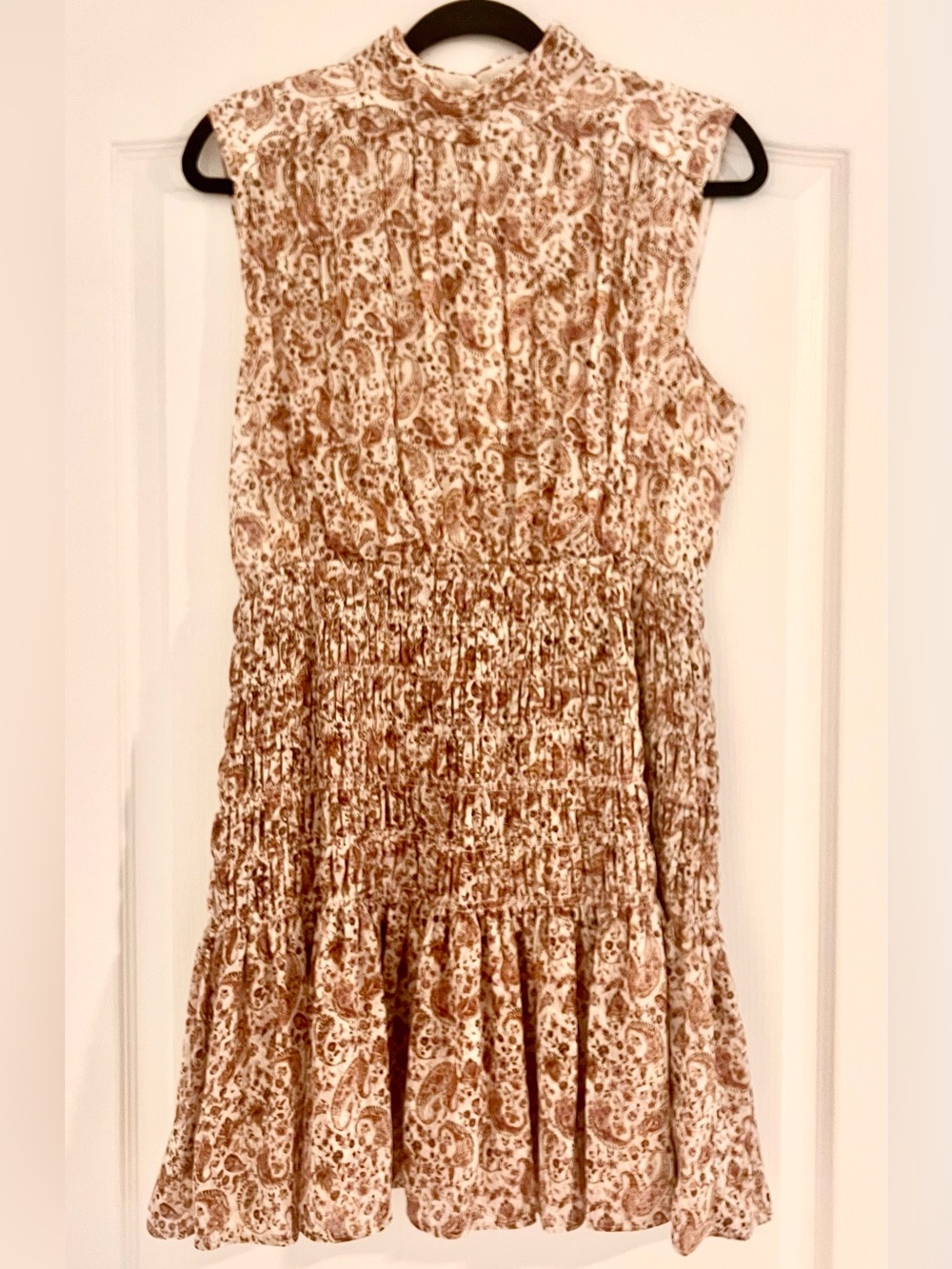 House of Harlow 1960 Beige and Brown Paisley Mini Dress